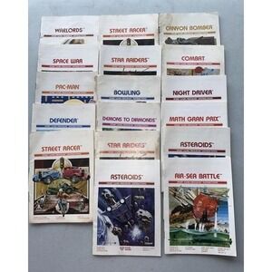 [17x] Vintage 1970s Atari Game Program Instructions User's‎ Guide Manual